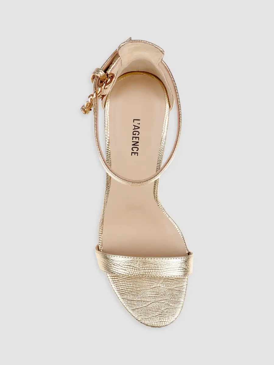 L'Agence Women's Gisele 90MM Lizard-Embossed Leather Sandals | Thumbnail 4 L'Agence Women's Gisele 90MM Lizard-Embossed Leather Sandals | Thumbnail 4