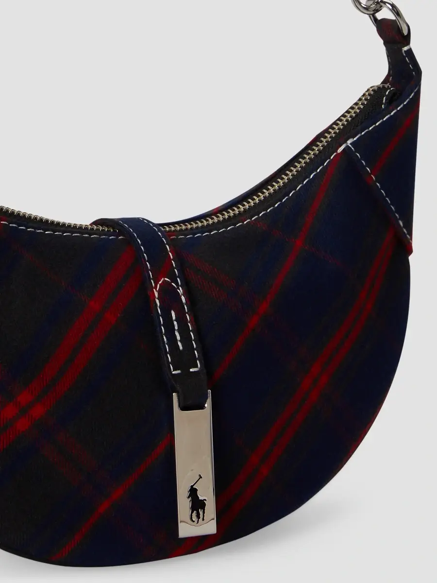 Polo Ralph Lauren Women's Polo ID Mini Plaid Twill Shoulder Bag | Thumbnail 6 Polo Ralph Lauren Women's Polo ID Mini Plaid Twill Shoulder Bag | Thumbnail 6