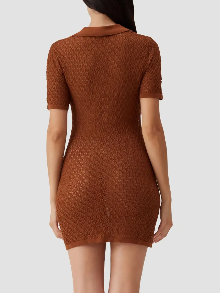 Melissa Odabash Women's Coco Open-Knit Mini Dress | Thumbnail 3