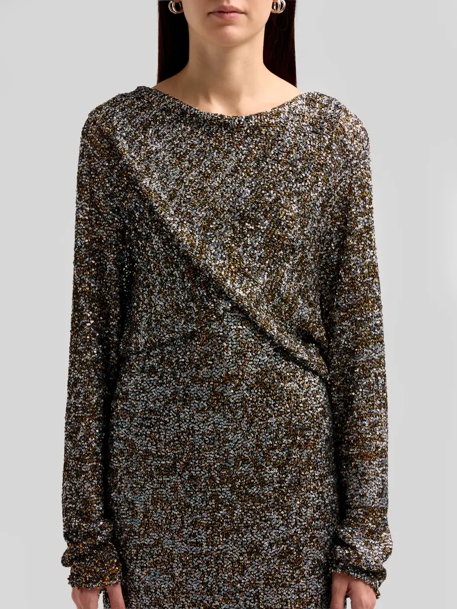Alberta Ferretti Women's Embellished Draped Mini Dress | Thumbnail 5 Alberta Ferretti Women's Embellished Draped Mini Dress | Thumbnail 5