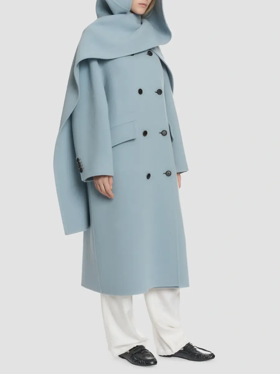 Malo Women's Hooded Wool-Cashmere Overcoat | Thumbnail 4