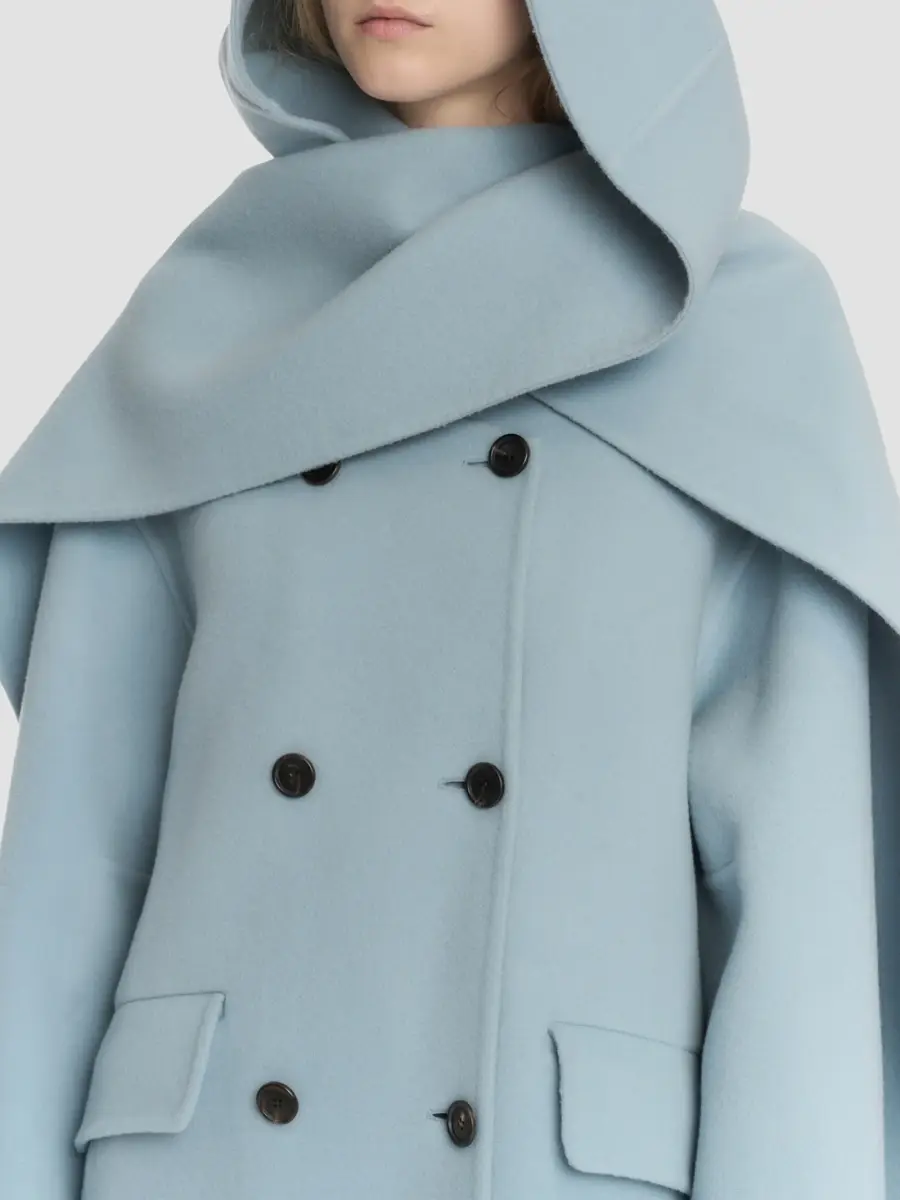 Malo Women's Hooded Wool-Cashmere Overcoat | Thumbnail 6