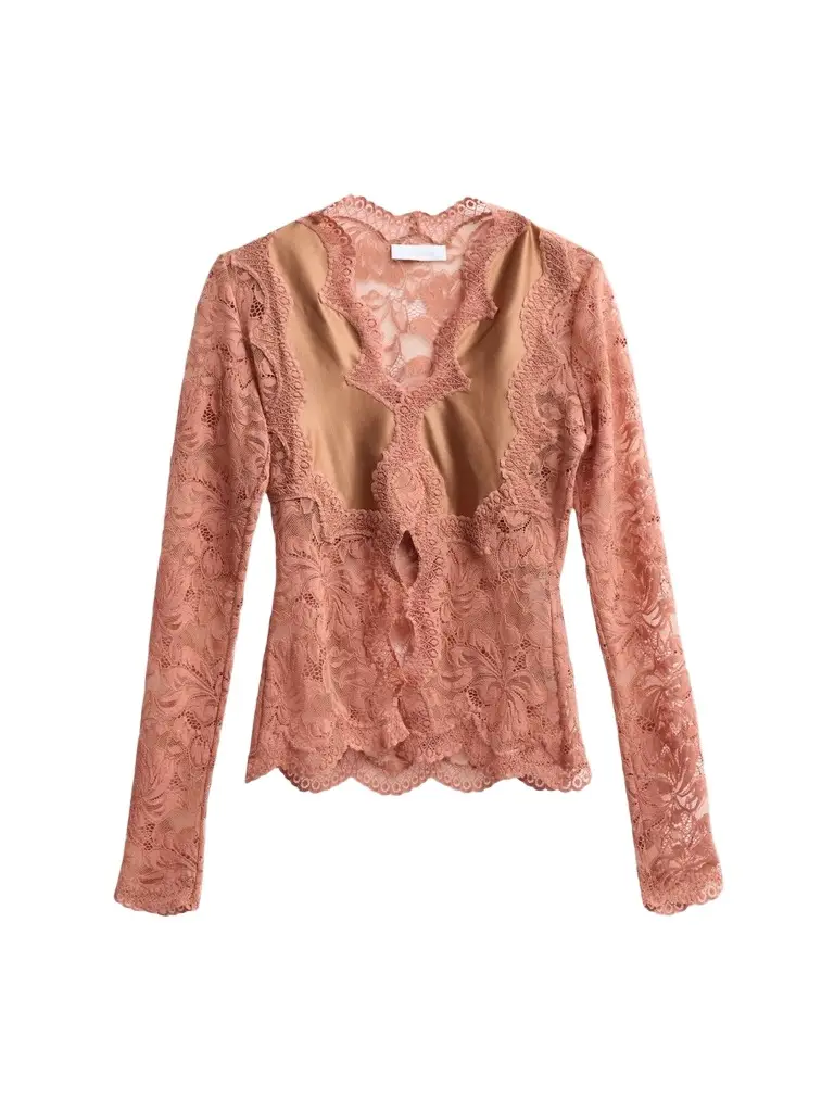 Women's Haut Lace-Trimmed Blouse Women's Haut Lace-Trimmed Blouse