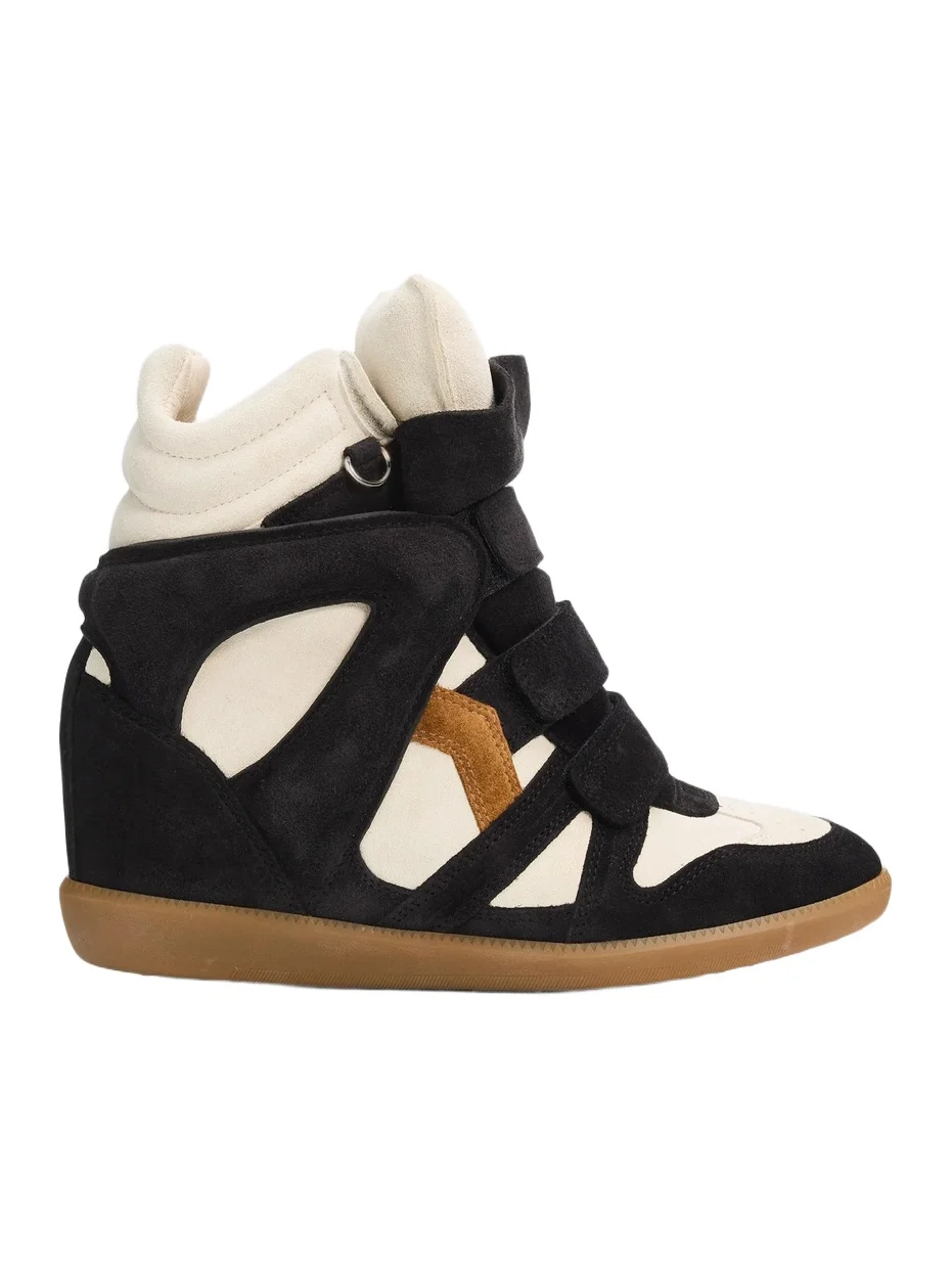 Isabel Marant Women's Bekett Suede-Velvet High-Top Sneakers