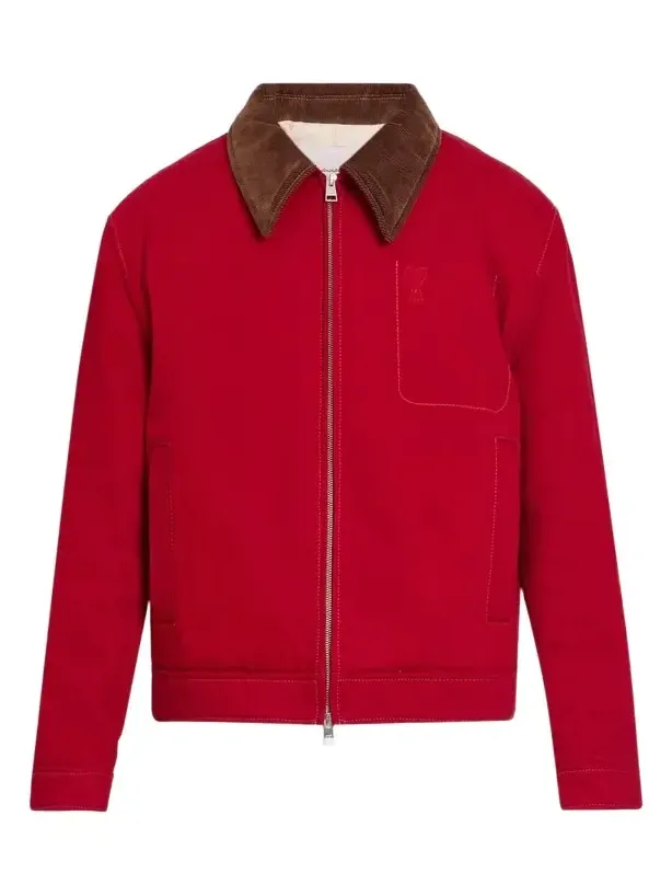 AMI PARIS Men's Ami De Coeur Velvet Collar Jacket