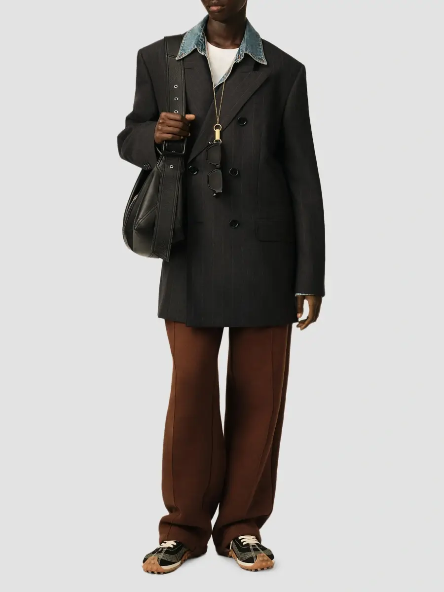 AMI PARIS Women's Pinstriped Virgin Wool-Blend Double-Breasted Blazer | Thumbnail 2 AMI PARIS Women's Pinstriped Virgin Wool-Blend Double-Breasted Blazer | Thumbnail 2