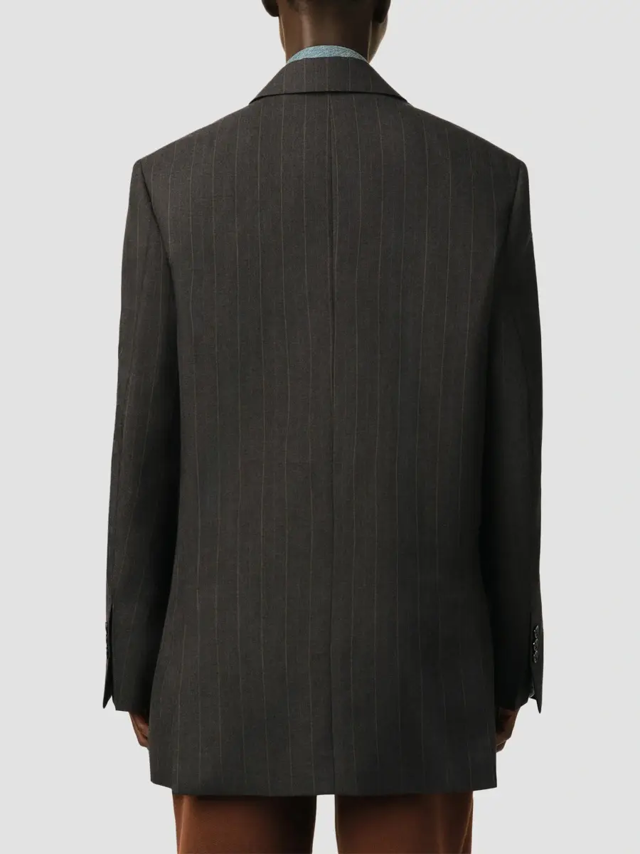 AMI PARIS Women's Pinstriped Virgin Wool-Blend Double-Breasted Blazer | Thumbnail 3 AMI PARIS Women's Pinstriped Virgin Wool-Blend Double-Breasted Blazer | Thumbnail 3