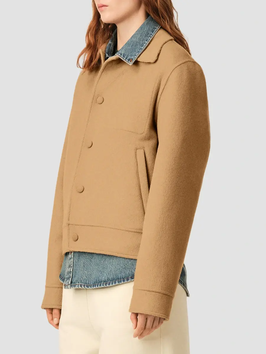 AMI PARIS Women's Wool-Cashmere Boxy Jacket | Thumbnail 5 AMI PARIS Women's Wool-Cashmere Boxy Jacket | Thumbnail 5