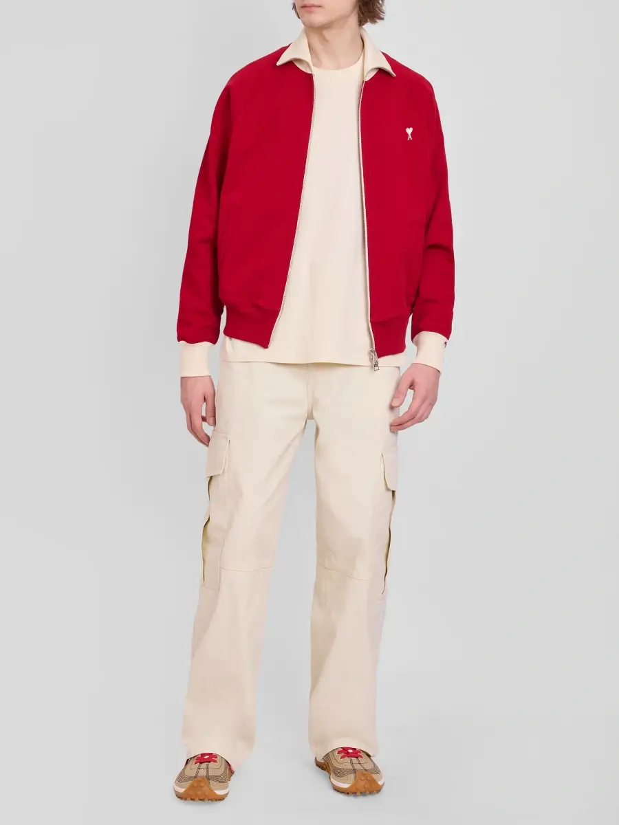 AMI PARIS Men's Quota Two-Tone Cotton-Blend Jacket | Thumbnail 2