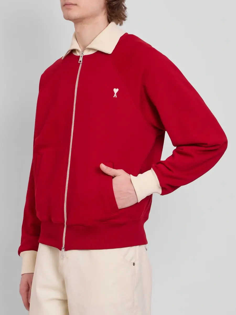 AMI PARIS Men's Quota Two-Tone Cotton-Blend Jacket | Thumbnail 4