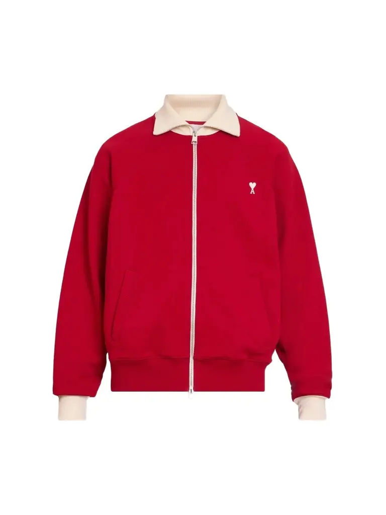 AMI PARIS Men's Quota Two-Tone Cotton-Blend Jacket