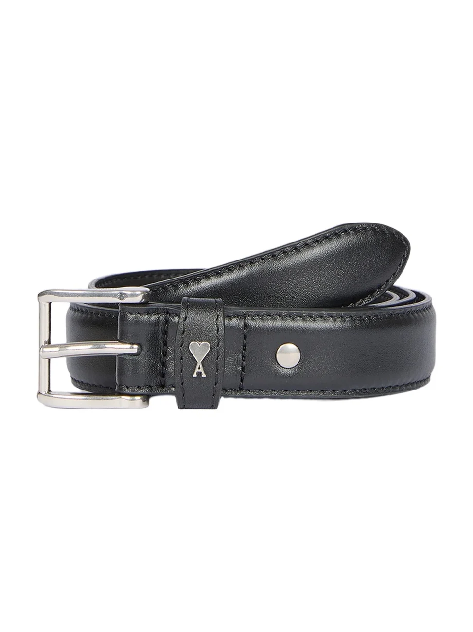 AMI PARIS Men's Paris Paris Leather Belt