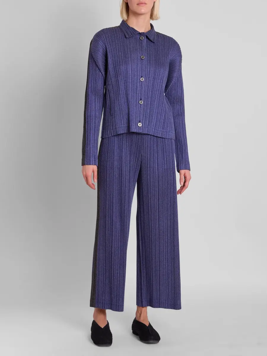 Pleats Please Issey Miyake Women's Denim Ankle-Crop Pants | Thumbnail 2 Pleats Please Issey Miyake Women's Denim Ankle-Crop Pants | Thumbnail 2