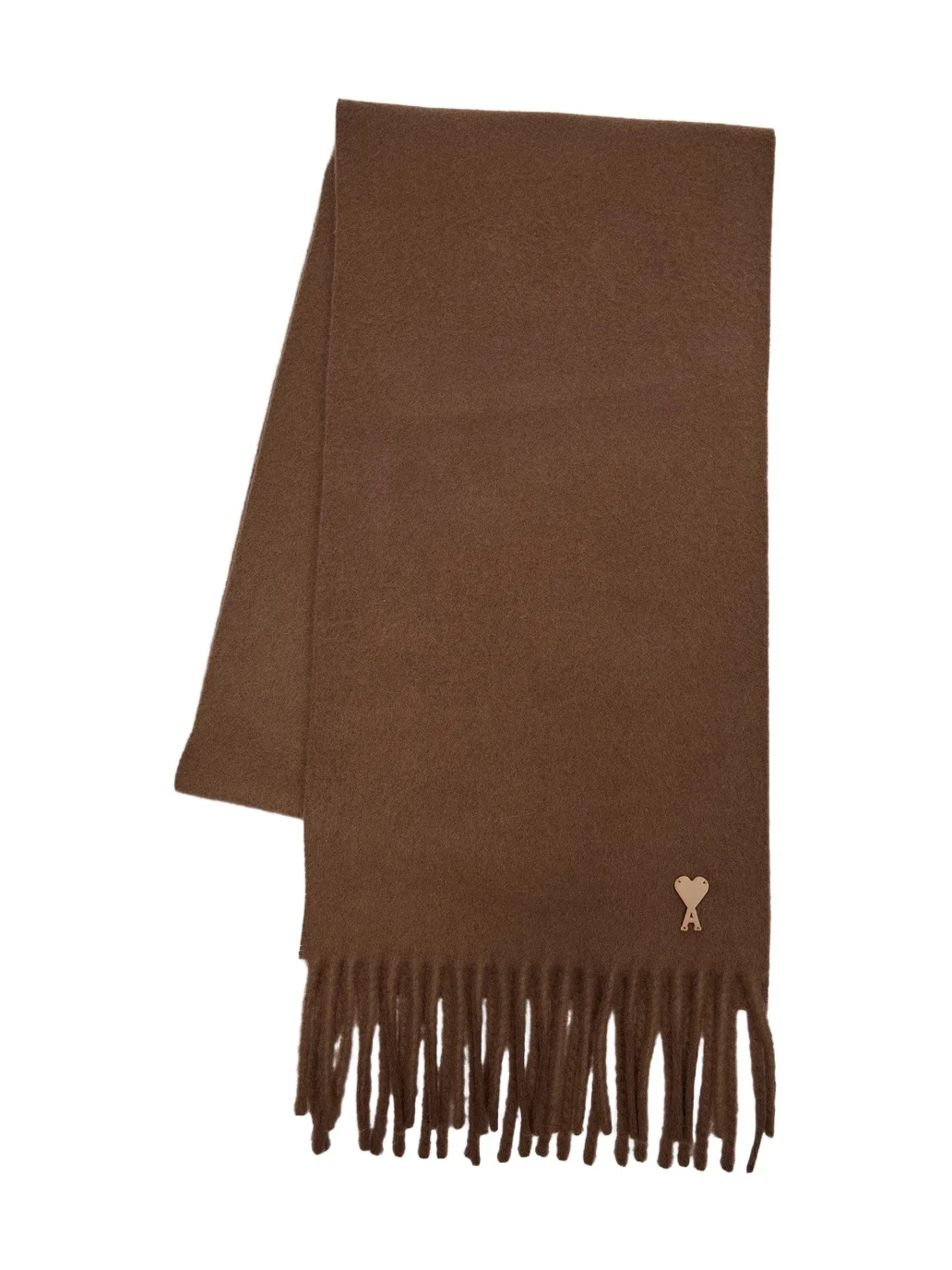 AMI PARIS Men's Fringed Wool Scarf