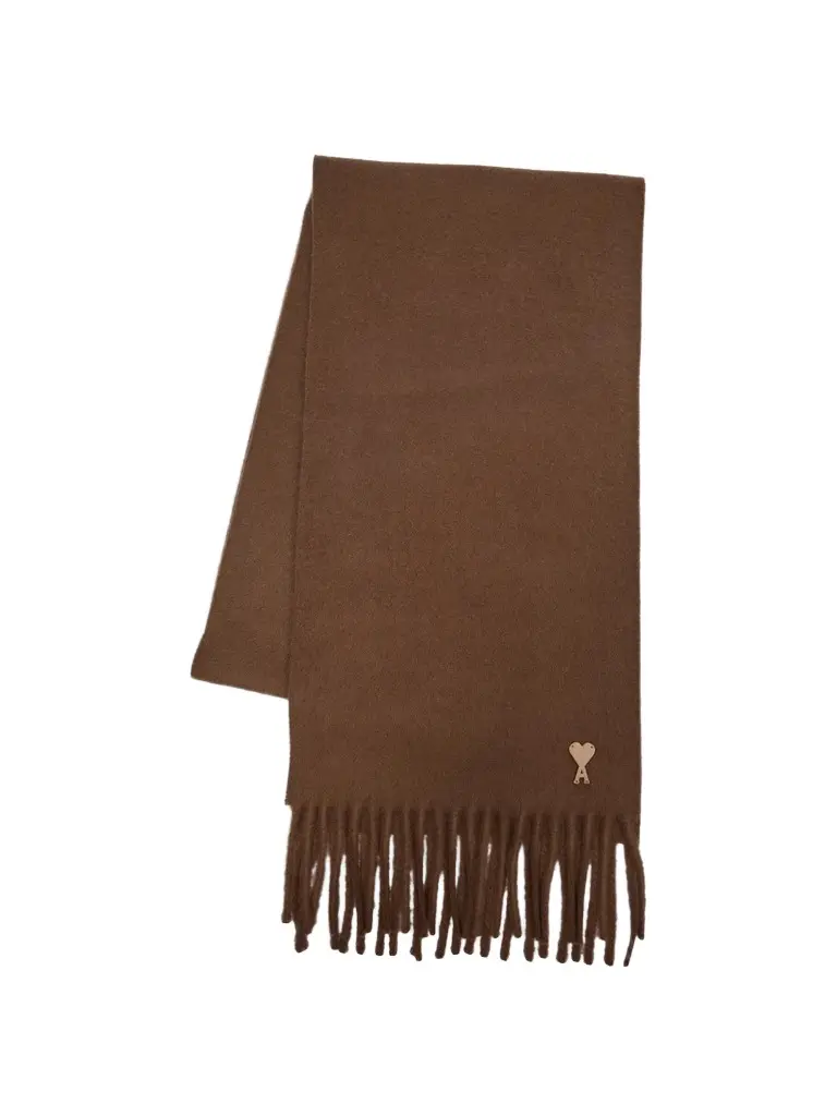 AMI PARIS Men's Fringed Wool Scarf