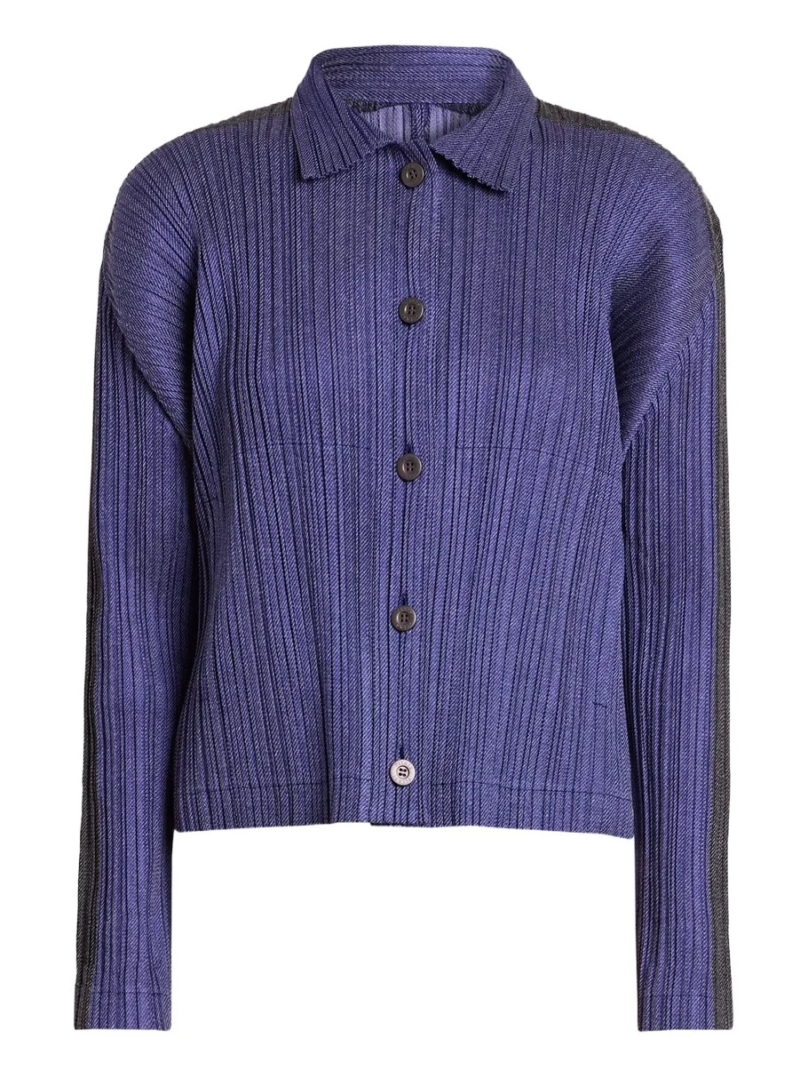 Pleats Please Issey Miyake Women's Plissé Button-Front Shirt