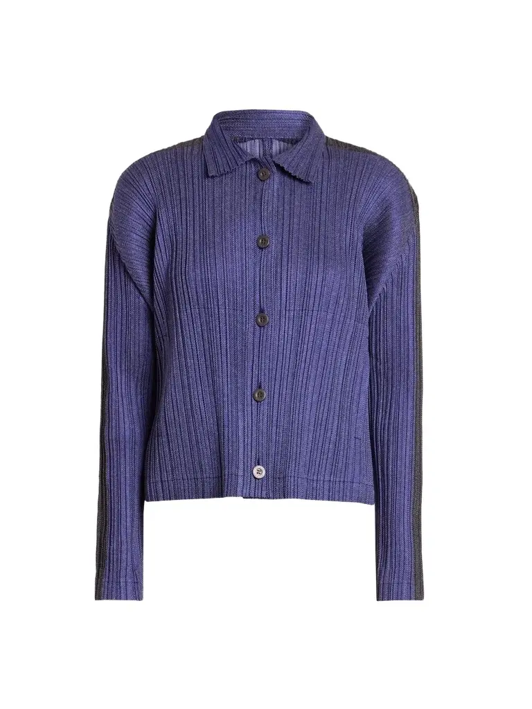Pleats Please Issey Miyake Women's Plissé Button-Front Shirt