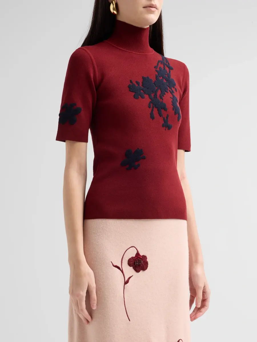 Erdem Women's Floral-Embroidered Knit Top | Thumbnail 4 Erdem Women's Floral-Embroidered Knit Top | Thumbnail 4
