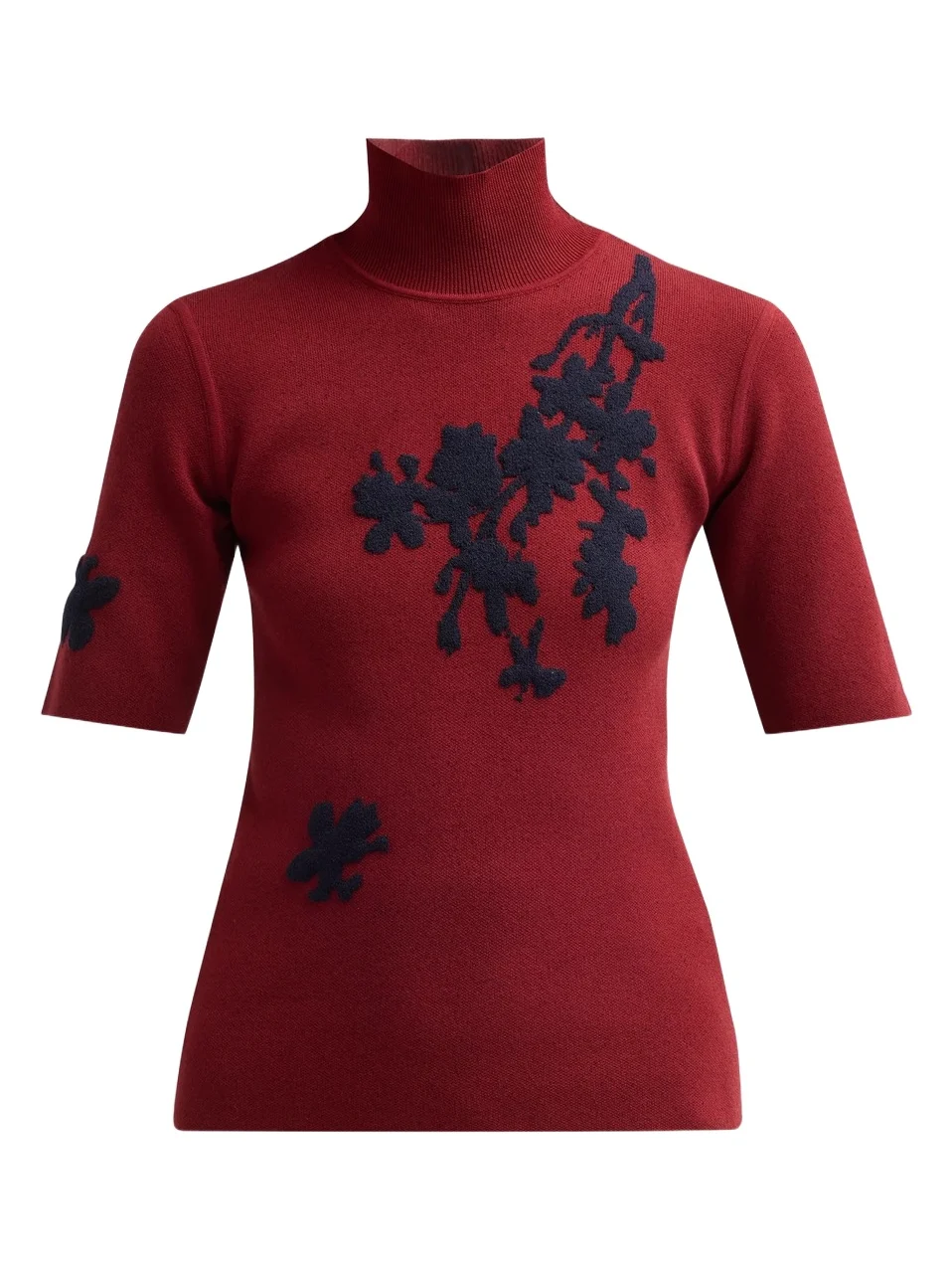 Women's Floral-Embroidered Knit Top Women's Floral-Embroidered Knit Top