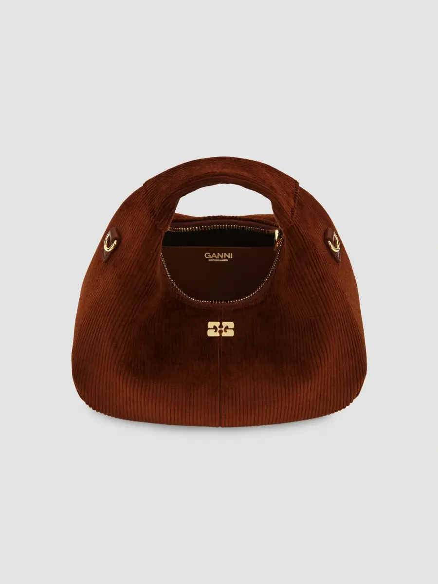 Ganni Women's Mini Corduroy Hobo Bag | Thumbnail 3
