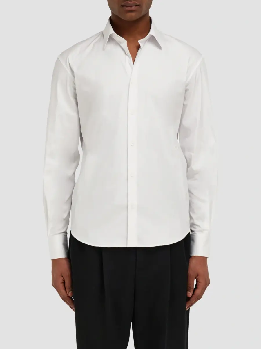 Ferragamo Men's Micro-Print Cotton Shirt | Thumbnail 4 Ferragamo Men's Micro-Print Cotton Shirt | Thumbnail 4