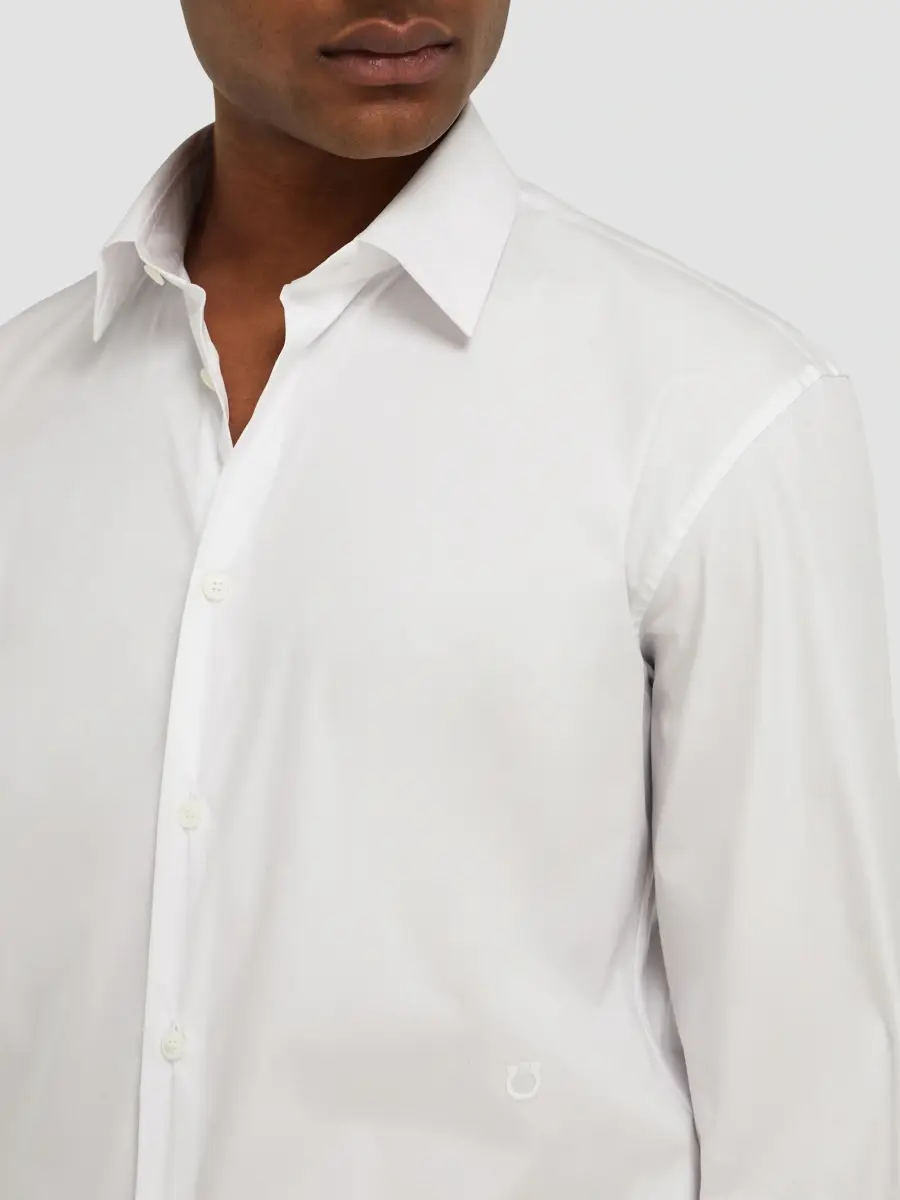 Ferragamo Men's Micro-Print Cotton Shirt | Thumbnail 5 Ferragamo Men's Micro-Print Cotton Shirt | Thumbnail 5