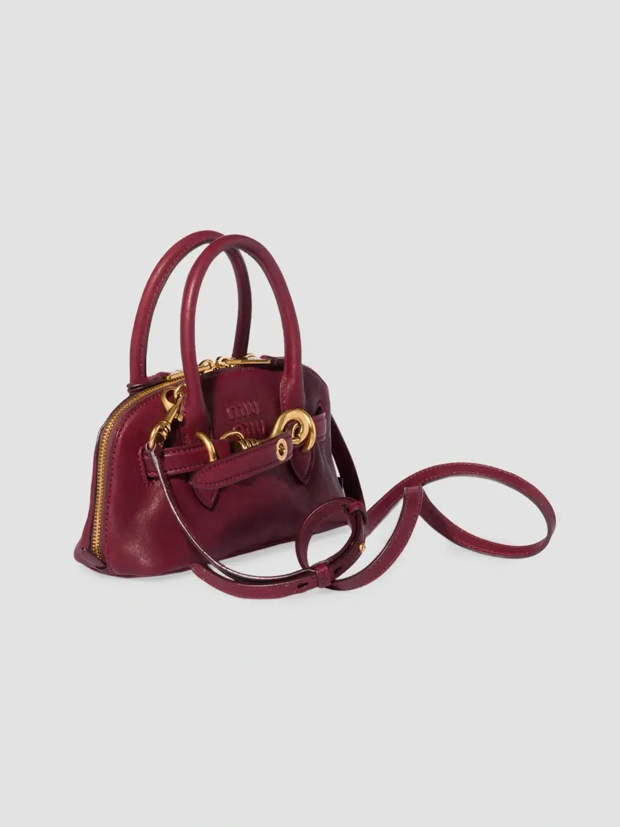Miu Miu Women's Aventure Mini Nappa Leather Top Handle Bag | Thumbnail 4 Miu Miu Women's Aventure Mini Nappa Leather Top Handle Bag | Thumbnail 4