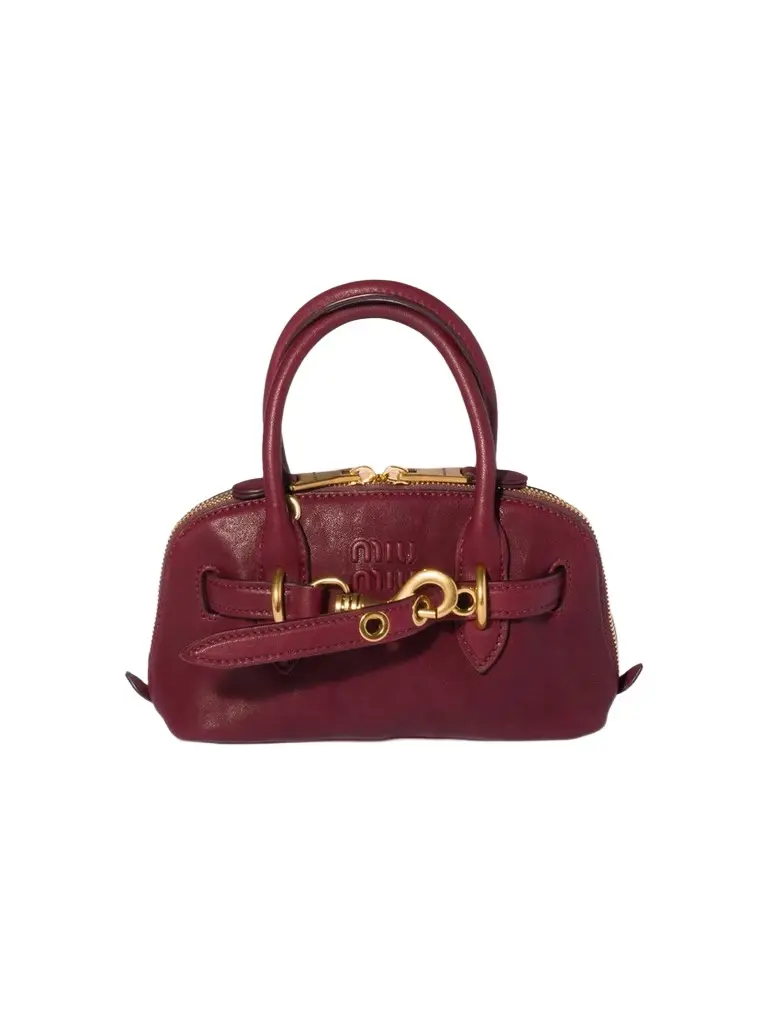 Miu Miu Women's Aventure Mini Nappa Leather Top Handle Bag