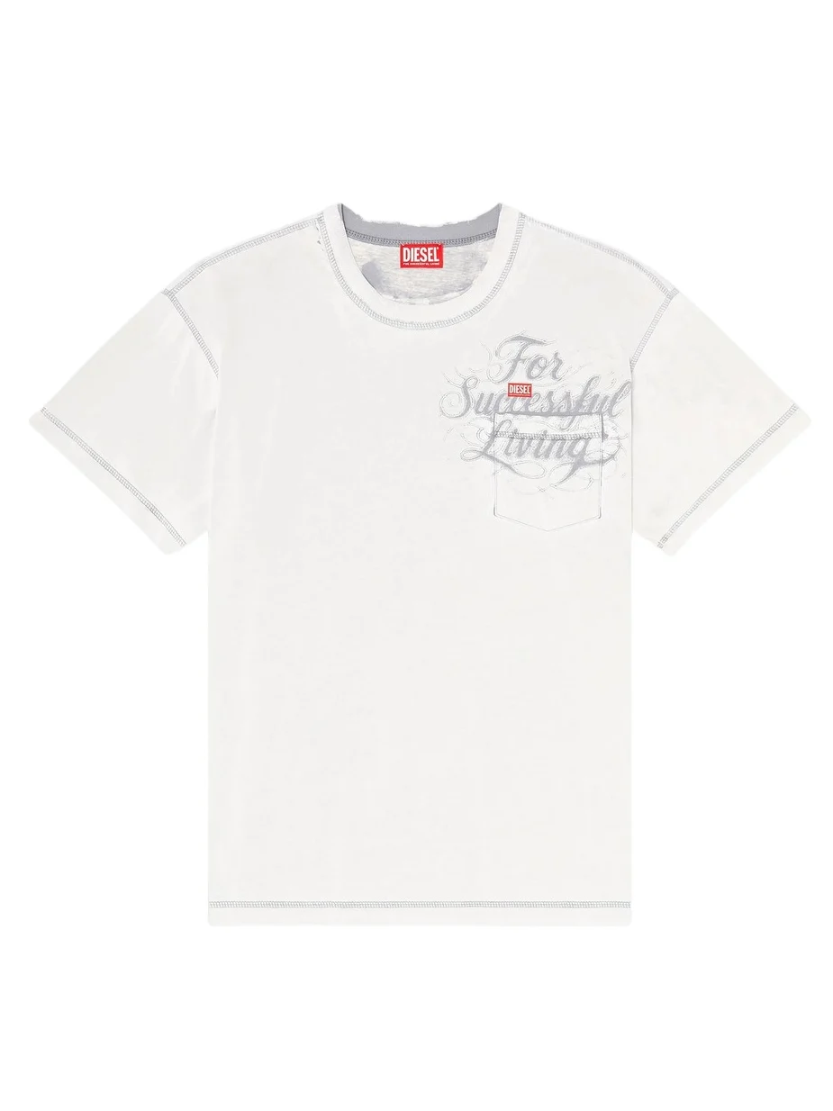 Diesel Men's Cotton Crewneck T-Shirt