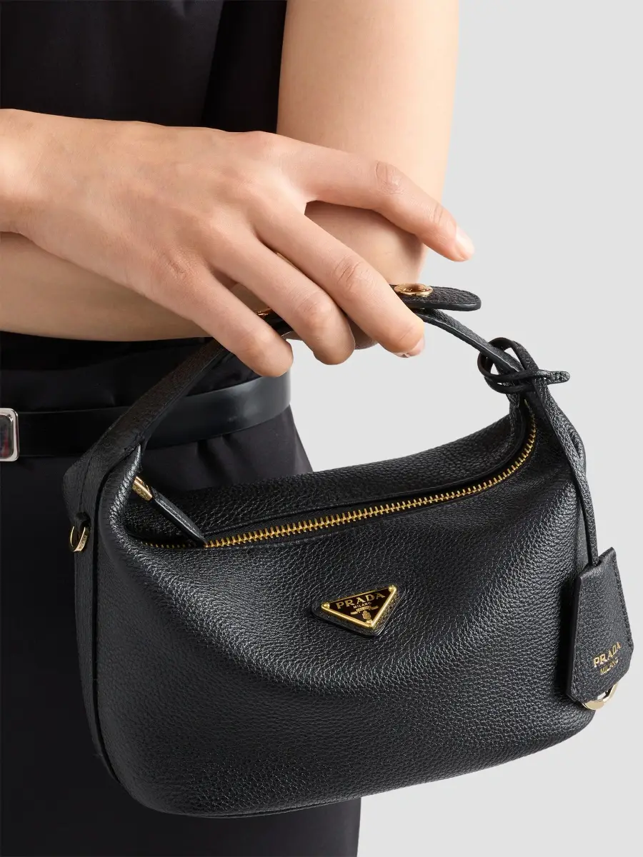 Prada Women's Chérie Leather Mini Top Handle Bag | Thumbnail 4 Prada Women's Chérie Leather Mini Top Handle Bag | Thumbnail 4