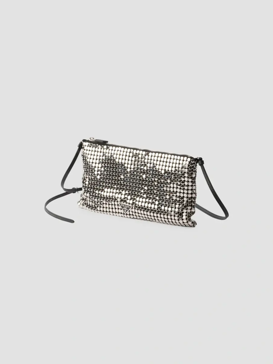 Prada Women's Small Satin and Metal Mesh Shoulder Bag | Thumbnail 2 Prada Women's Small Satin and Metal Mesh Shoulder Bag | Thumbnail 2
