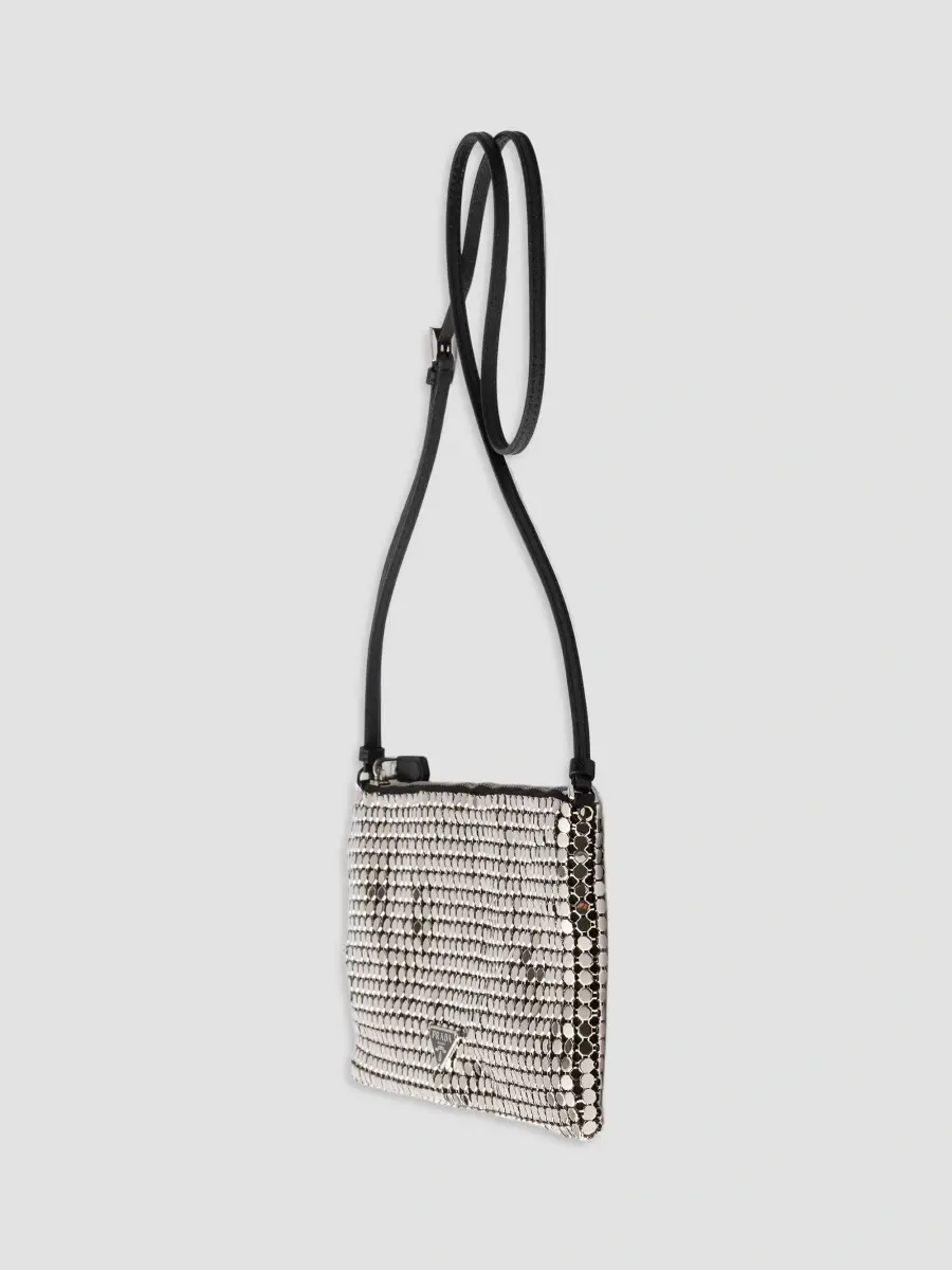 Prada Women's Small Satin and Metal Mesh Shoulder Bag | Thumbnail 4 Prada Women's Small Satin and Metal Mesh Shoulder Bag | Thumbnail 4