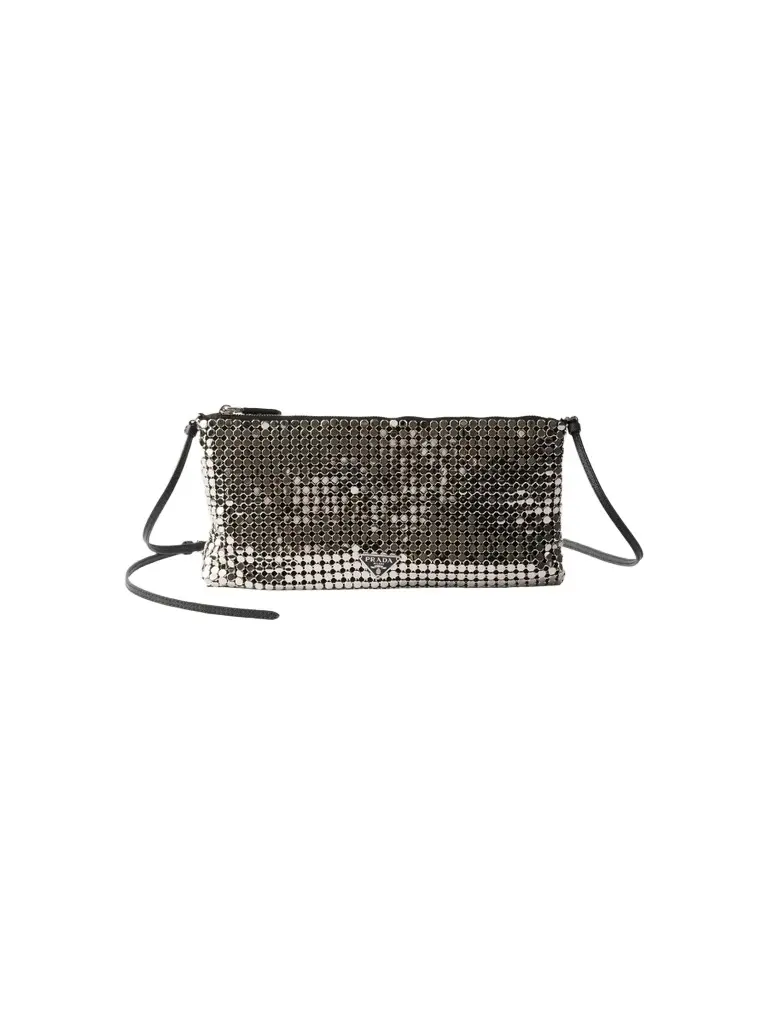 Women's Small Satin and Metal Mesh Shoulder Bag Women's Small Satin and Metal Mesh Shoulder Bag
