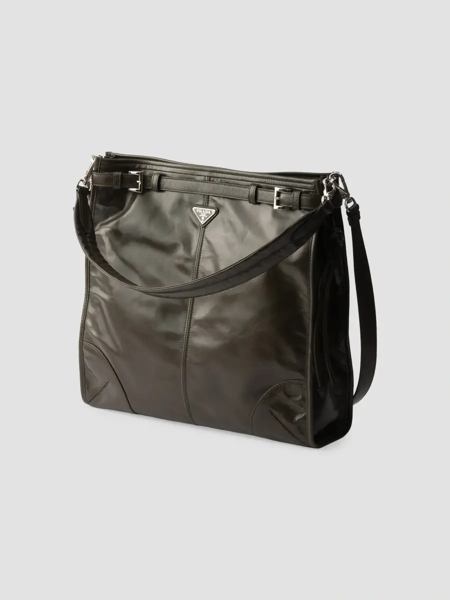 Prada Men's Bonnie Leather Shoulder Bag | Thumbnail 4 Prada Men's Bonnie Leather Shoulder Bag | Thumbnail 4