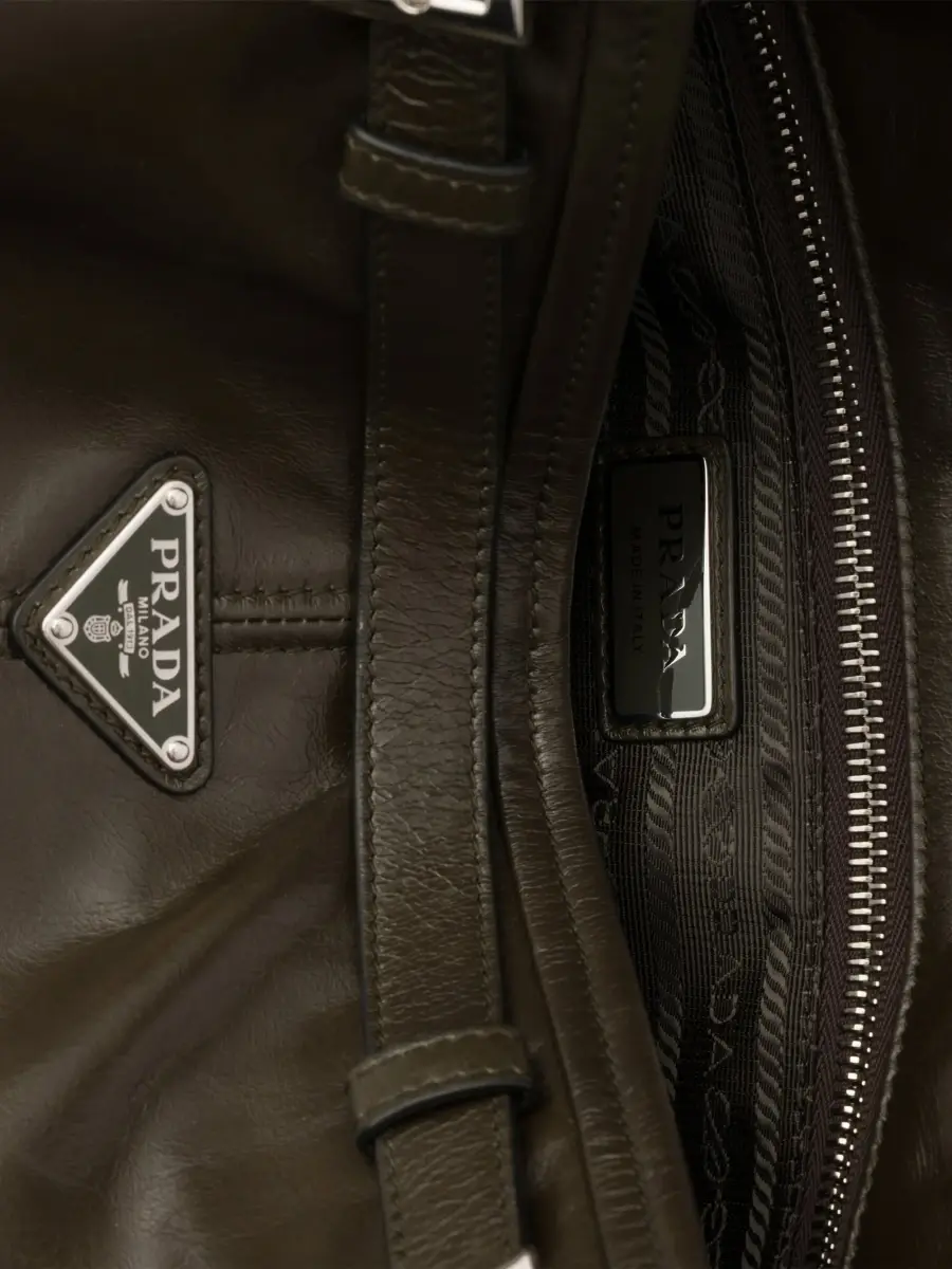 Prada Men's Bonnie Leather Shoulder Bag | Thumbnail 8 Prada Men's Bonnie Leather Shoulder Bag | Thumbnail 8