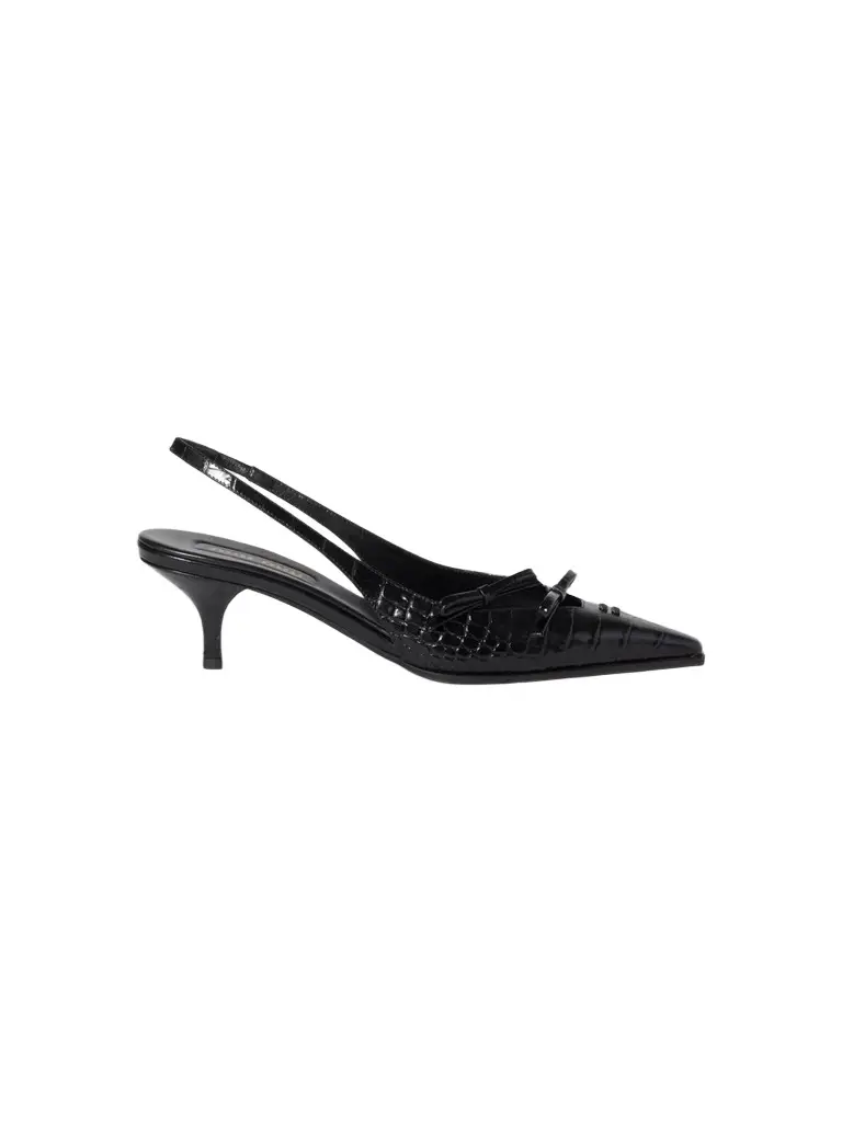 Miu Miu Women's Crocodile Embossed Calfskin Slingback Pumps