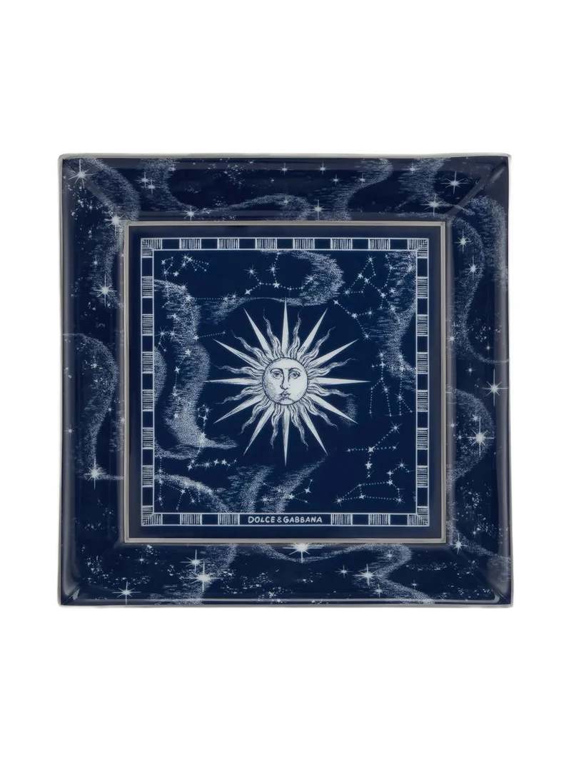 Dolce & Gabbana Zodiaco Porcelain Square Trinket Tray