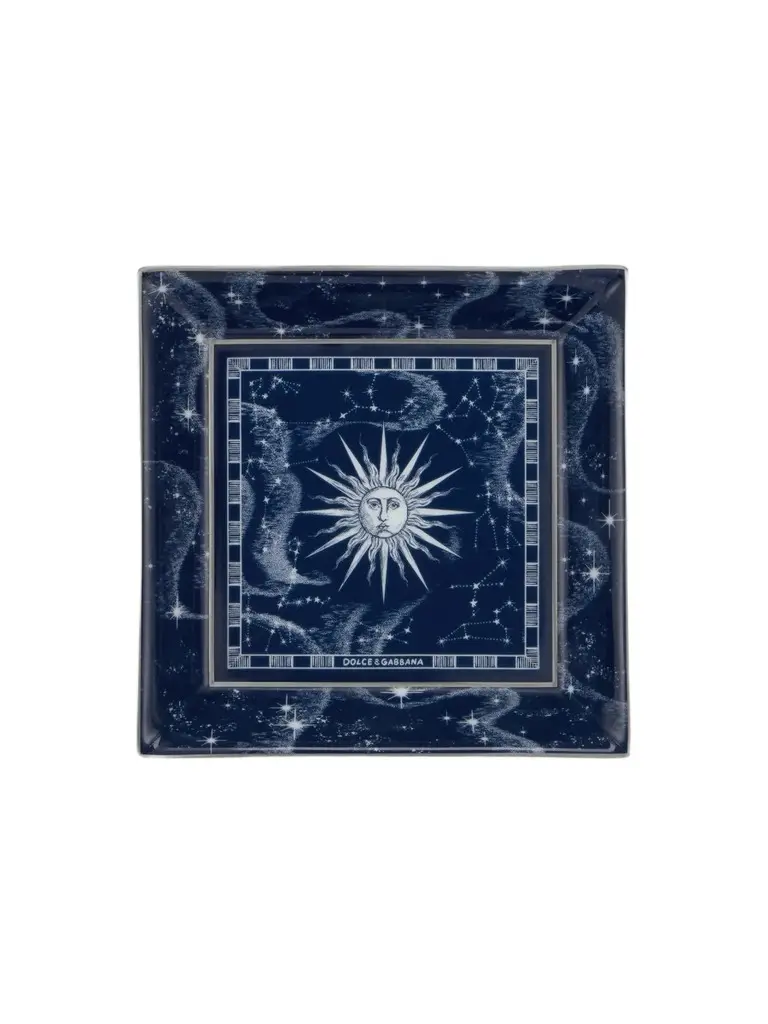 Dolce & Gabbana Zodiaco Porcelain Square Trinket Tray