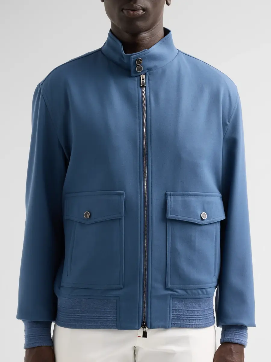 Isaia Men's Wool-Blend Bomber Jacket | Thumbnail 5 Isaia Men's Wool-Blend Bomber Jacket | Thumbnail 5