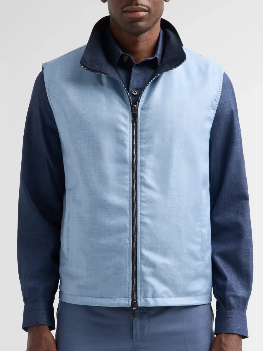 Isaia Men's Reversible Wool-Blend Vest | Thumbnail 5 Isaia Men's Reversible Wool-Blend Vest | Thumbnail 5