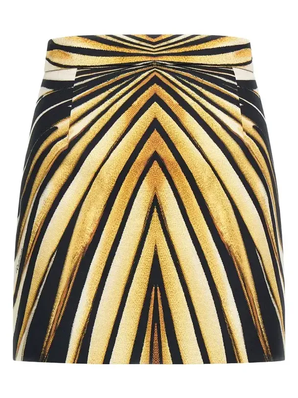 Ray Of Gold Print Skirt