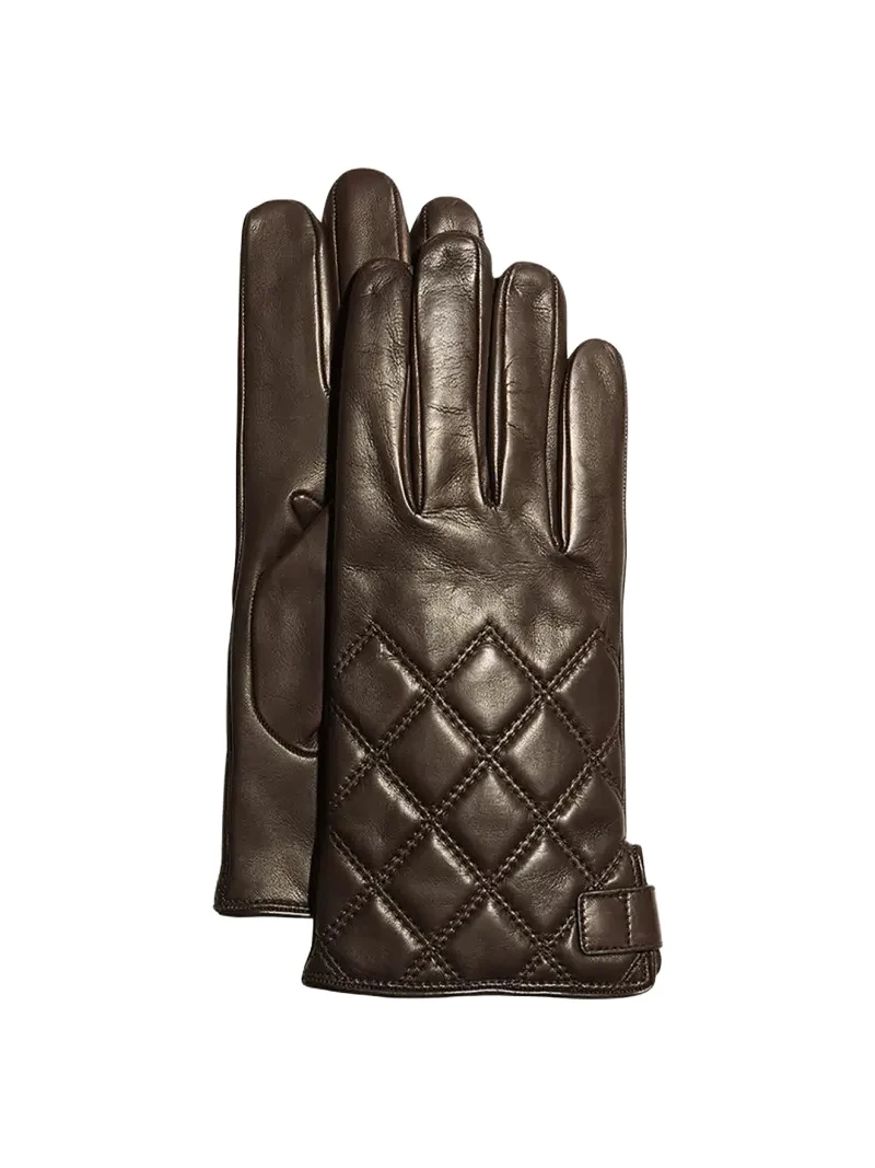 Men's Quilted Napa Snap Gloves with Cashmere Lining Men's Quilted Napa Snap Gloves with Cashmere Lining