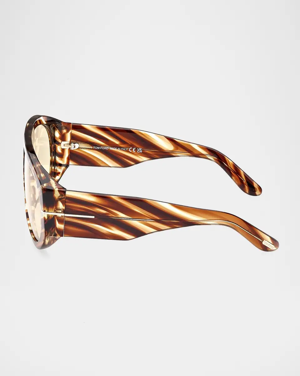 Tom Ford Patterned Round Acetate Sunglasses | Thumbnail 3 Tom Ford Patterned Round Acetate Sunglasses | Thumbnail 3
