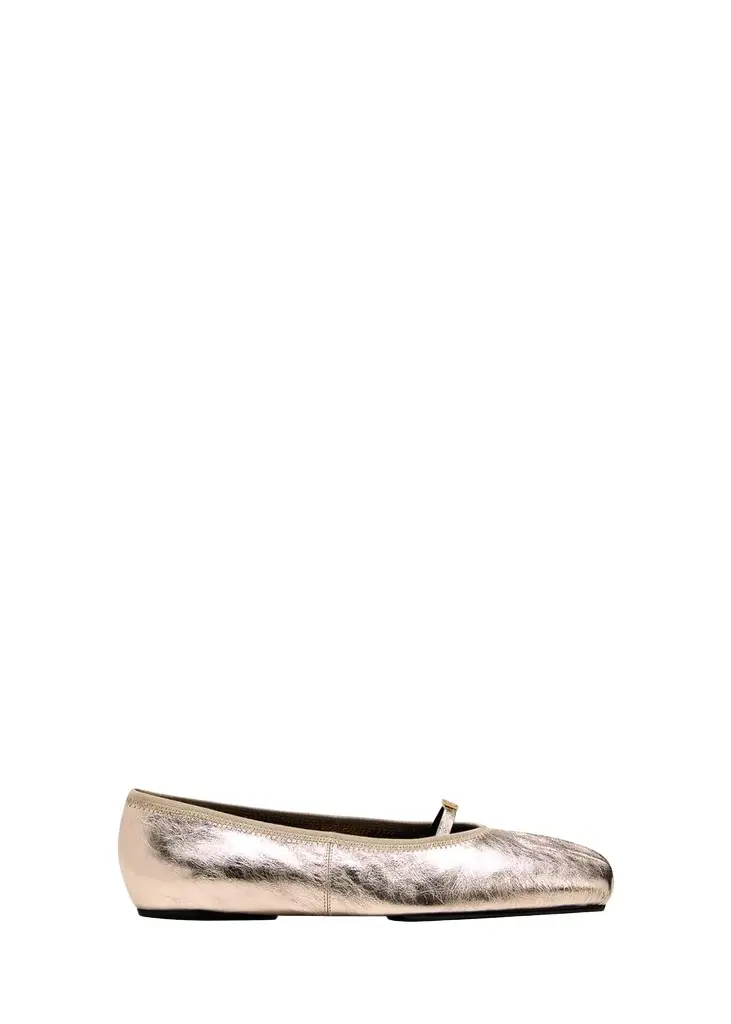Metallic 4G Ballerina Flats