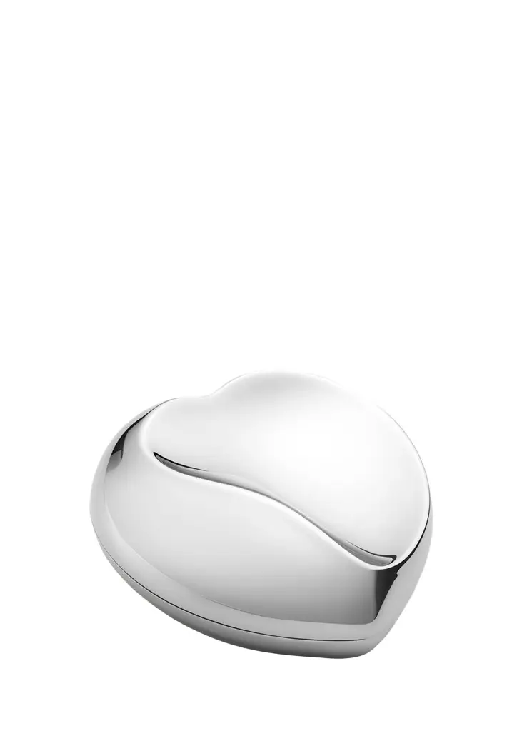 Georg Jensen Heart Bonbonniere Large Stainless Steel Box