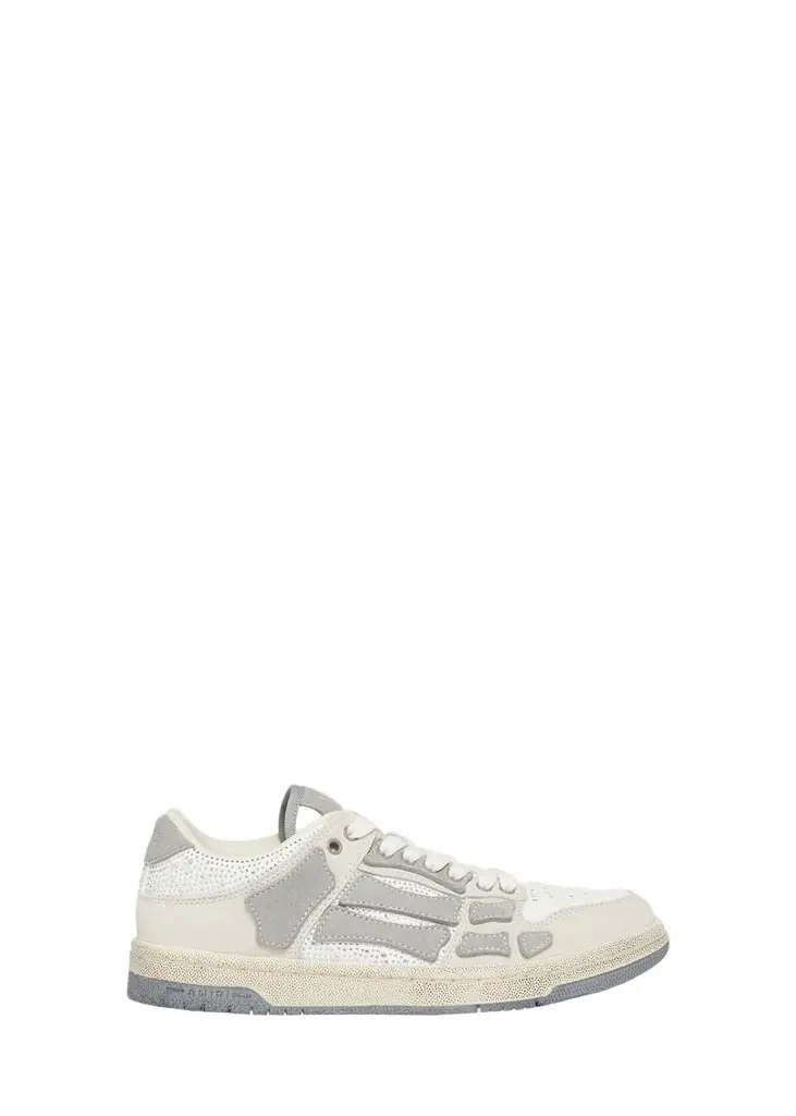 AMIRI Skeleton Crystal Suede Low-Top Sneakers