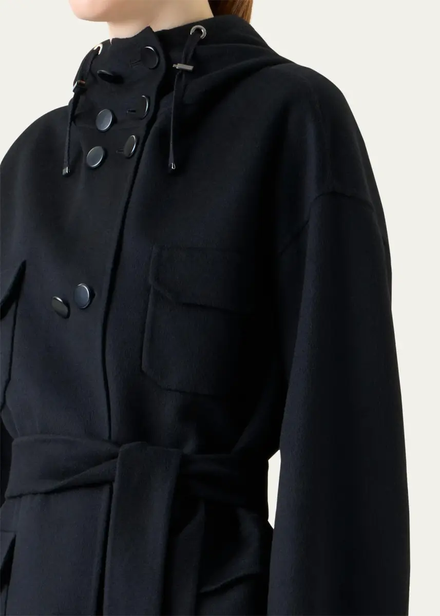 Akris Donna Belted Cashmere Parka Jacket | Thumbnail 5