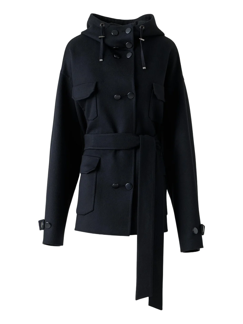 Akris Donna Belted Cashmere Parka Jacket