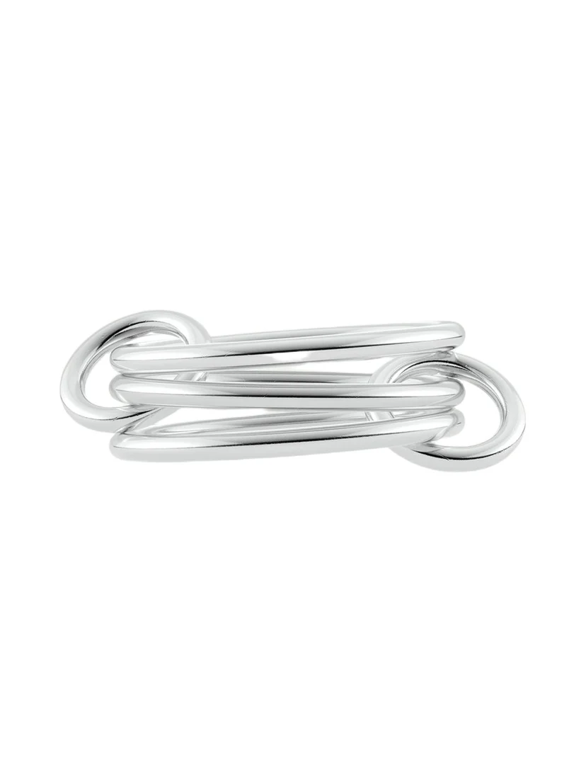 Solarium Sterling Silver Three Linked Ring