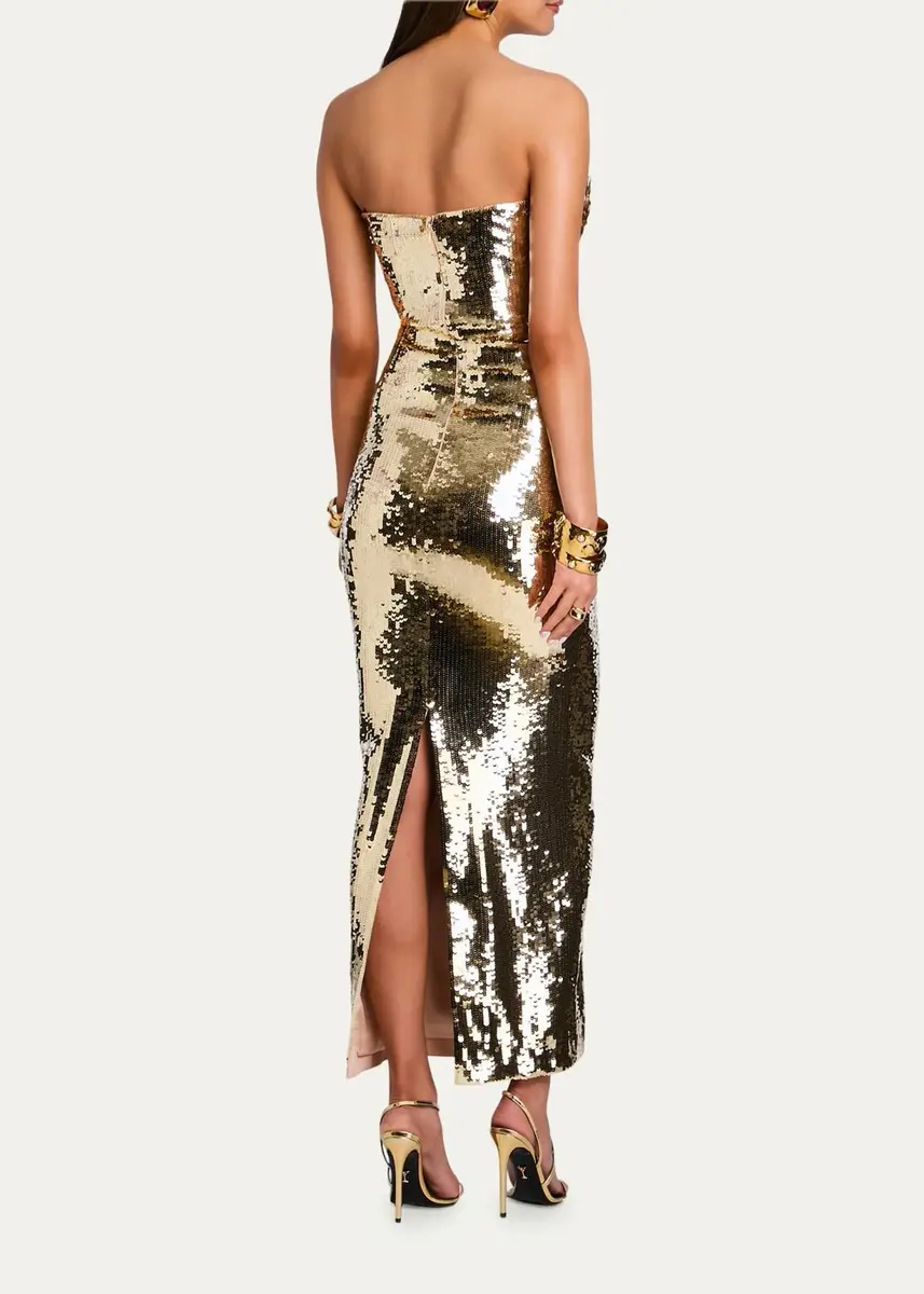 Retrofête Amulet Sequined Midi Dress | Thumbnail 3